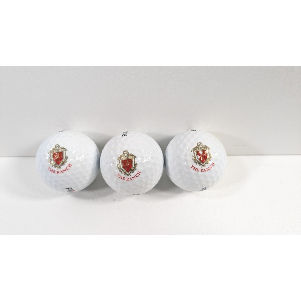 Pinnacle Golf Balls Set of 3 The Ranch Logo Extreme Oversized 332 White Dimpled